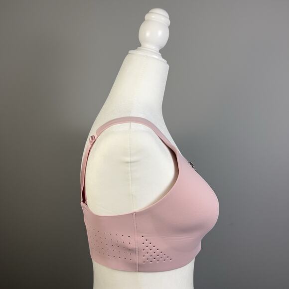 Victoria’s Secret Pink Featherweight Max Sports Bra Zip Front Strappy Back 34DD - Picture 8 of 9